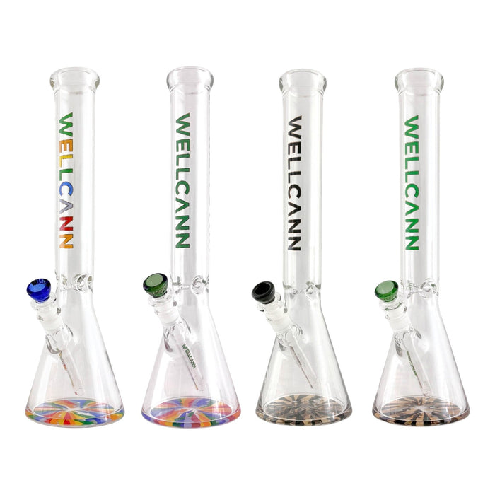 Wellcann | HeavyShield 17" Premium Beaker Bong – 7mm Thick Glass Reinforced Base Glass Bong Super Supplys Inc