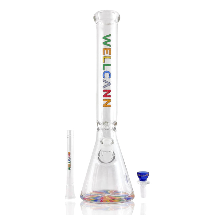 Wellcann | HeavyShield 17" Premium Beaker Bong – 7mm Thick Glass Reinforced Base Glass Bong Super Supplys Inc