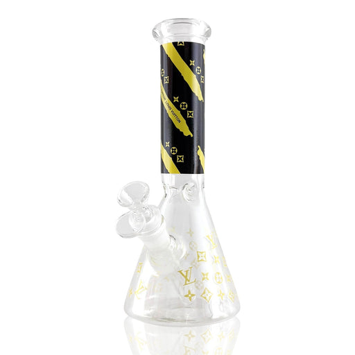 10" LuxePrint Beaker Bong Collection – 4mm Thick Glass Glass Bong Super Supplys Inc Design A