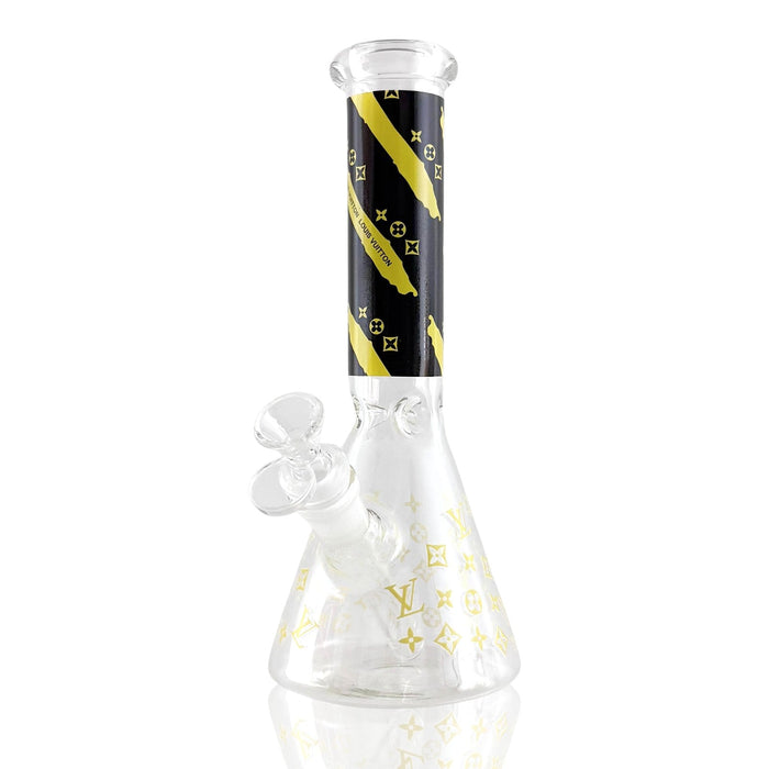 10" LuxePrint Beaker Bong Collection – 4mm Thick Glass Glass Bong Super Supplys Inc Design A