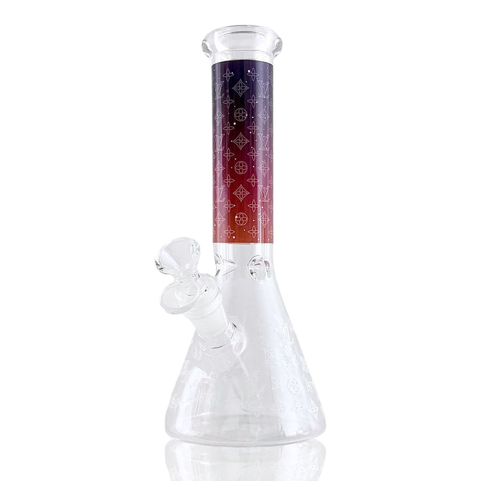 10" LuxePrint Beaker Bong Collection – 4mm Thick Glass Glass Bong Super Supplys Inc Design D