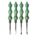 Assorted Design Green Swirly Dabbing Stick With Paddle Scooper - Set-4 Cap · Dabber · Insert · Clip · Nail Maple Craft Inc