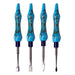 Assorted Design Light Blue 6 Inches Dabbing Stick With Round Scooper - Set-4 Cap · Dabber · Insert · Clip · Nail Maple Craft Inc