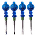 Assorted Design Light Blue Sparkly Dabbing Stick And Carb Cap With Paddle Scooper - Set-4 Cap · Dabber · Insert · Clip · Nail Maple Craft Inc