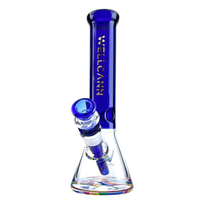 Wellcann | 10" Heavy-Duty Glass Bong Glass Bong Super Supplys Inc Blue