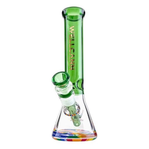 Wellcann | 10" Heavy-Duty Glass Bong Glass Bong Super Supplys Inc Green