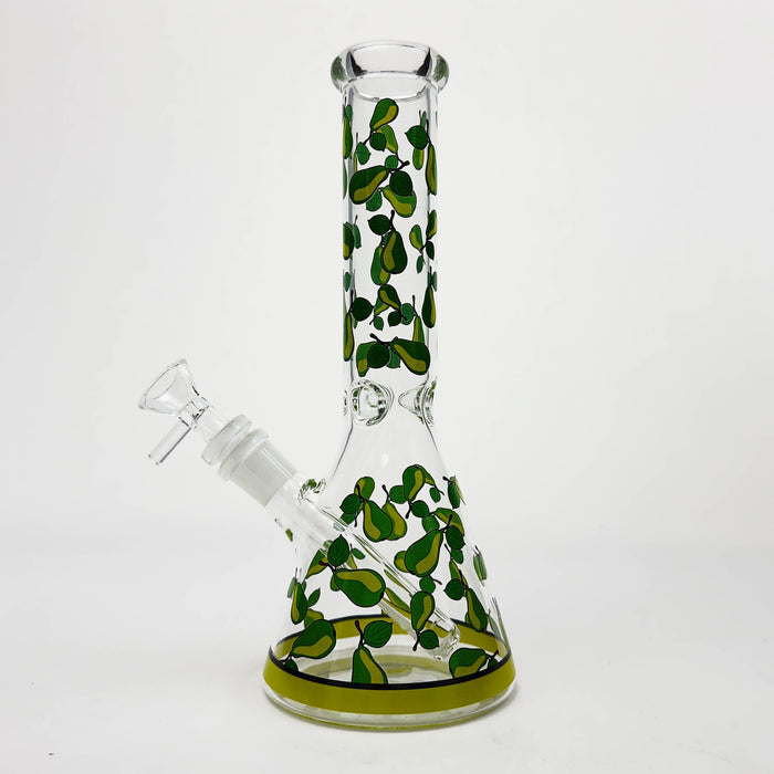 10" Glass Beaker Bong with Apple Design [FT08] Glass Bong LEHIGH WHOLESALE