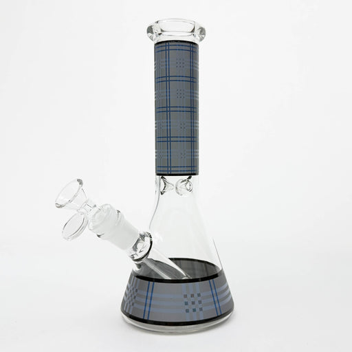 10" Glass Beaker Bong with Rectangle Print Design – [FT510] Glass Bong LEHIGH WHOLESALE