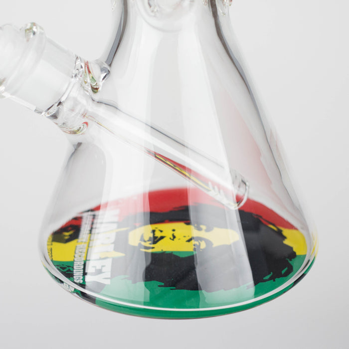 14" BM Design Glass Bong – 7mm Thick Heavy Duty Beaker Water Pipe