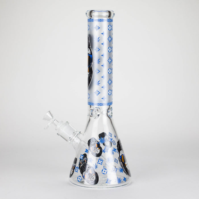 14" 7mm Gorilla Designs Glow In The Dark Beaker Bong – In the Box [FT1892ATS] Glass Bong LEHIGH WHOLESALE