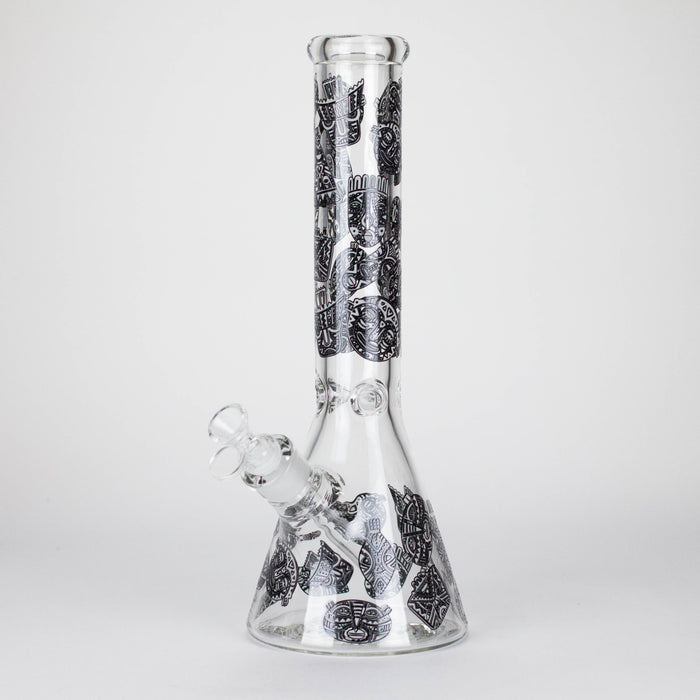 14" 7mm Thick Glass Water Bong – Glow in the Dark Beaker Bong Glass Bong LEHIGH WHOLESALE FT1885ATS