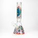 14" Mushroom Skull Design 7mm Thick Heavy Duty Glass Beaker Bong - Glow in the Dark Glass Bong 777 Smoke Design1