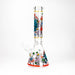 14" Mushroom Skull Design 7mm Thick Heavy Duty Glass Beaker Bong - Glow in the Dark Glass Bong 777 Smoke