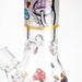 14" Mushroom Skull Design 7mm Thick Heavy Duty Glass Beaker Bong - Glow in the Dark Glass Bong 777 Smoke