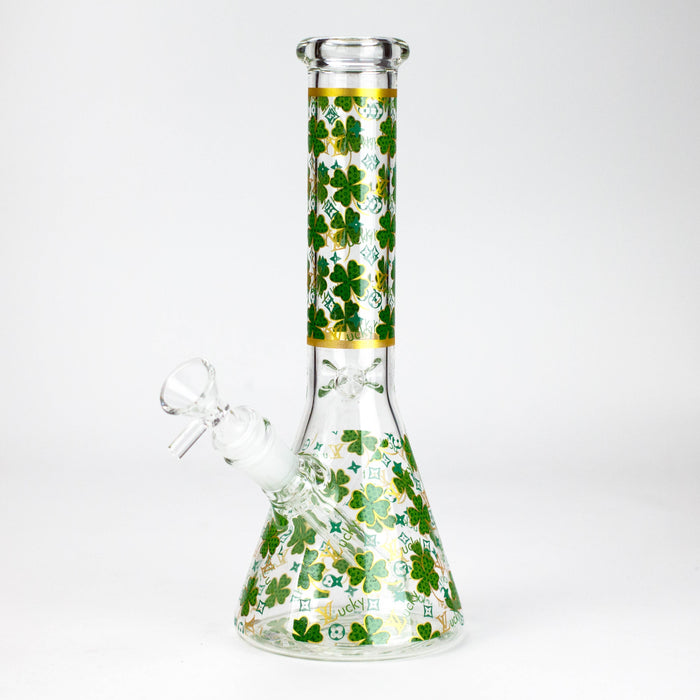 10" Fashion Design Glass Beaker Bong Glass Bong 777 Smoke Design3