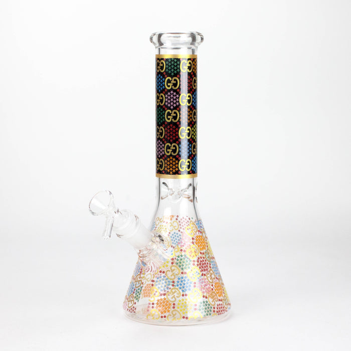 10" Fashion Design Glass Beaker Bong Glass Bong 777 Smoke Design4