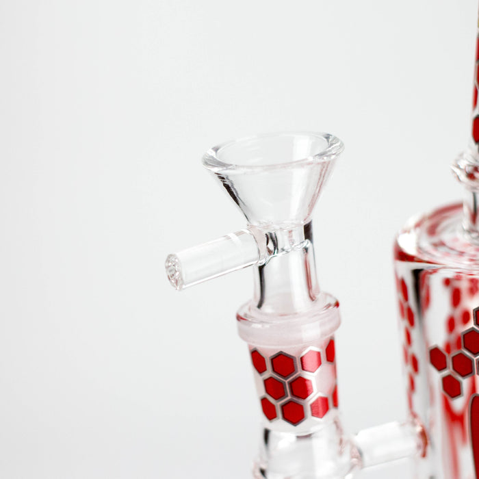 7" 2-in-1 Beehive Design Rig with Perc Banger & Bowl Included Glass Rig 777 Smoke
