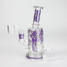 7" 2-in-1 Beehive Design Rig with Perc Banger & Bowl Included Glass Rig 777 Smoke Purple