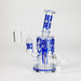 7" 2-in-1 Beehive Design Rig with Perc Banger & Bowl Included Glass Rig 777 Smoke Blue