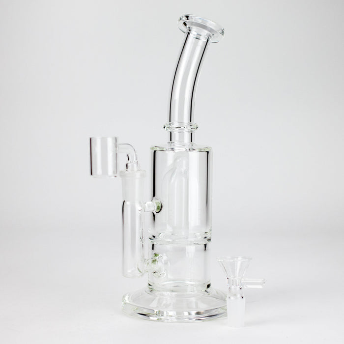 Triangle | 10" 2-in-1 Premium Glass Dab Rig with Tree Percolator Glass Rig 777 Smoke Milk White