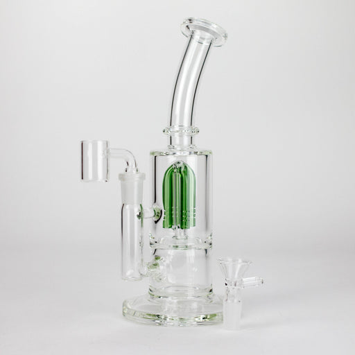 Triangle | 10" 2-in-1 Premium Glass Dab Rig with Tree Percolator Glass Rig 777 Smoke Green
