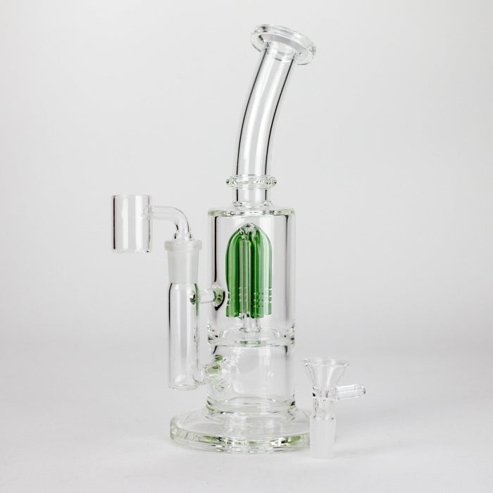 Triangle | 10" 2-in-1 Premium Glass Dab Rig with Tree Percolator Glass Rig 777 Smoke Green
