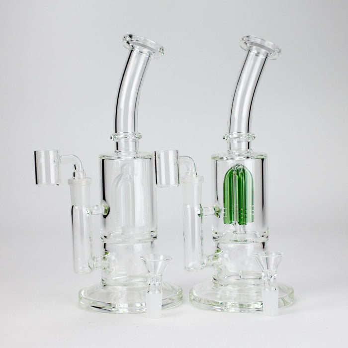 Triangle | 10" 2-in-1 Premium Glass Dab Rig with Tree Percolator Glass Rig 777 Smoke