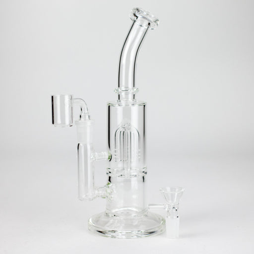 9" 2-in-1 Glass Dab Rig with Tree Percolator Glass Rig 777 Smoke