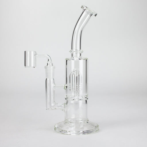 9" 2-in-1 Glass Dab Rig with Tree Percolator Glass Rig 777 Smoke
