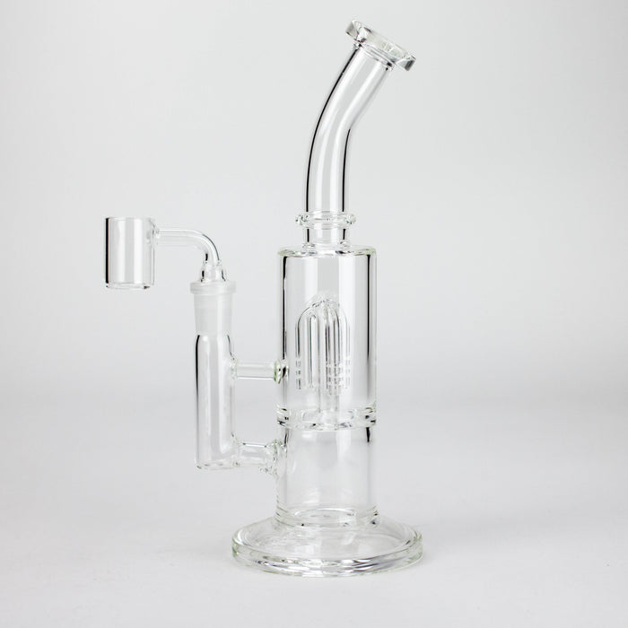 9" 2-in-1 Glass Dab Rig with Tree Percolator Glass Rig 777 Smoke