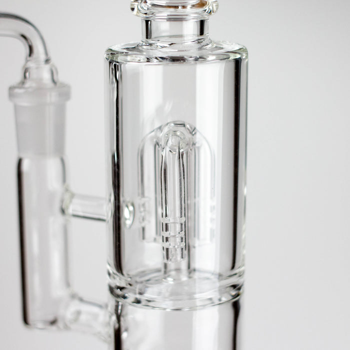 9" 2-in-1 Glass Dab Rig with Tree Percolator Glass Rig 777 Smoke