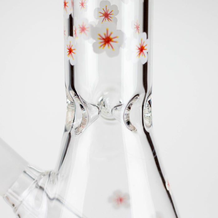 10" Cherry Blossom New Design Glass Beaker Bong Glass Bong 777 Smoke