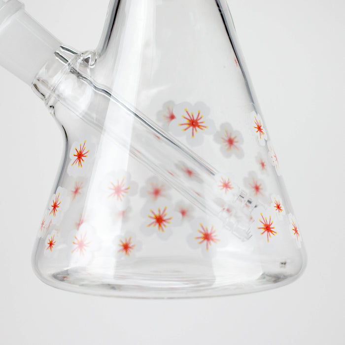 10" Cherry Blossom New Design Glass Beaker Bong Glass Bong 777 Smoke