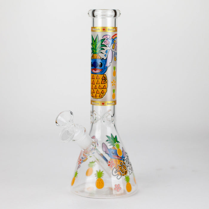 10" Turtle Design Glass Beaker Bong – Glow in the Dark Glass Bong 777 Smoke Design2