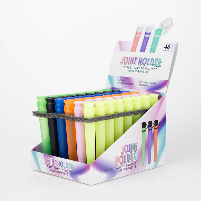 Solid Color Joint Holder Tubes – Box of 48 Holder 777 Smoke
