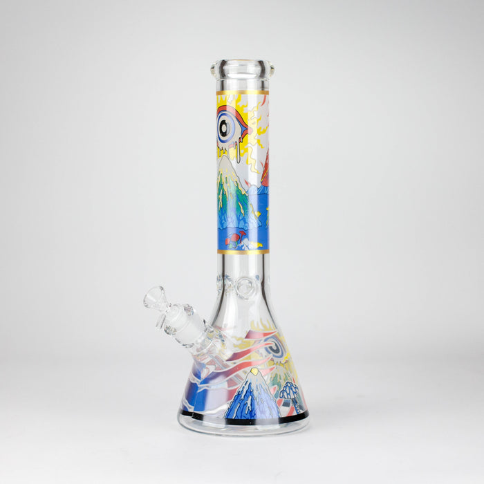 14" Eye Design 7mm Thick Heavy-Duty Glass Beaker Bong Glass Bong 777 Smoke Design1