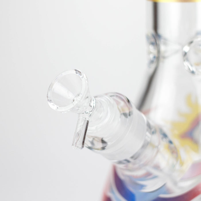 14" Eye Design 7mm Thick Heavy-Duty Glass Beaker Bong Glass Bong 777 Smoke
