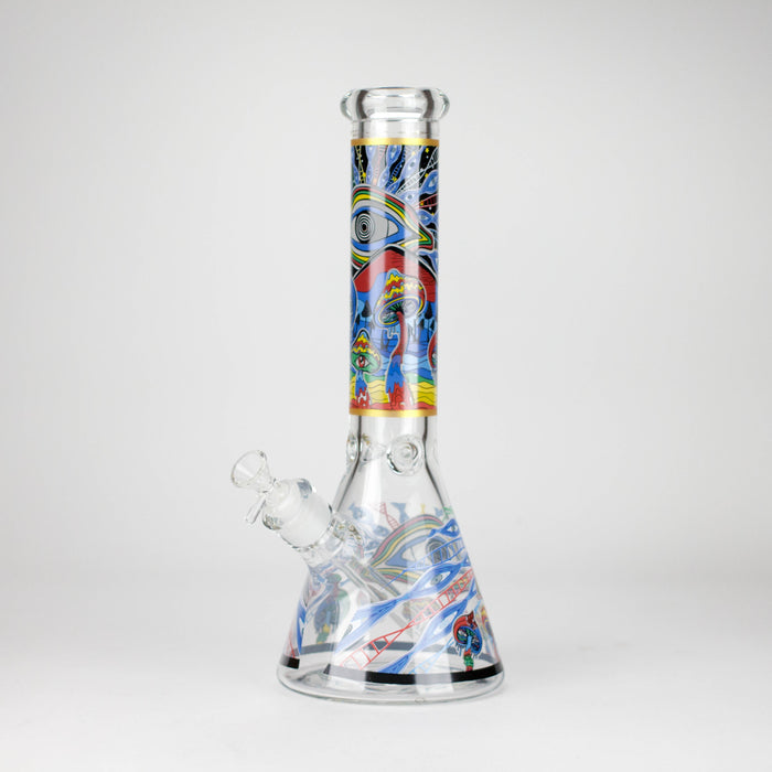 14" Eye Design 7mm Thick Heavy-Duty Glass Beaker Bong Glass Bong 777 Smoke Dedign2