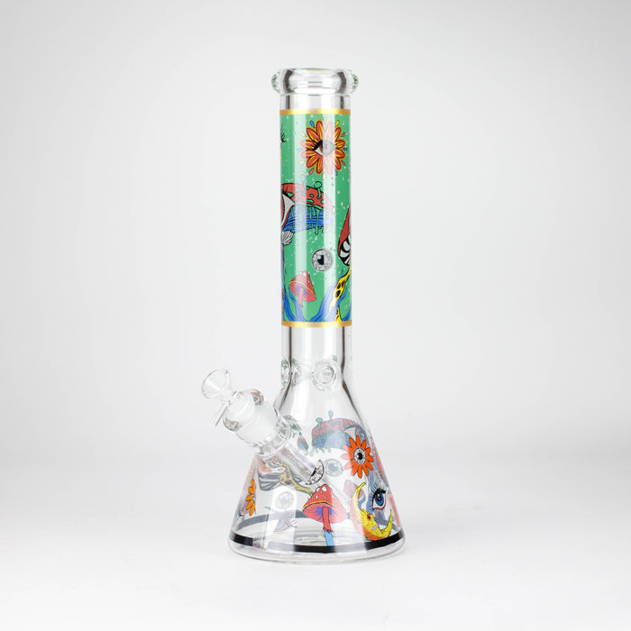 14" Eye Design 7mm Thick Heavy-Duty Glass Beaker Bong Glass Bong 777 Smoke Design3