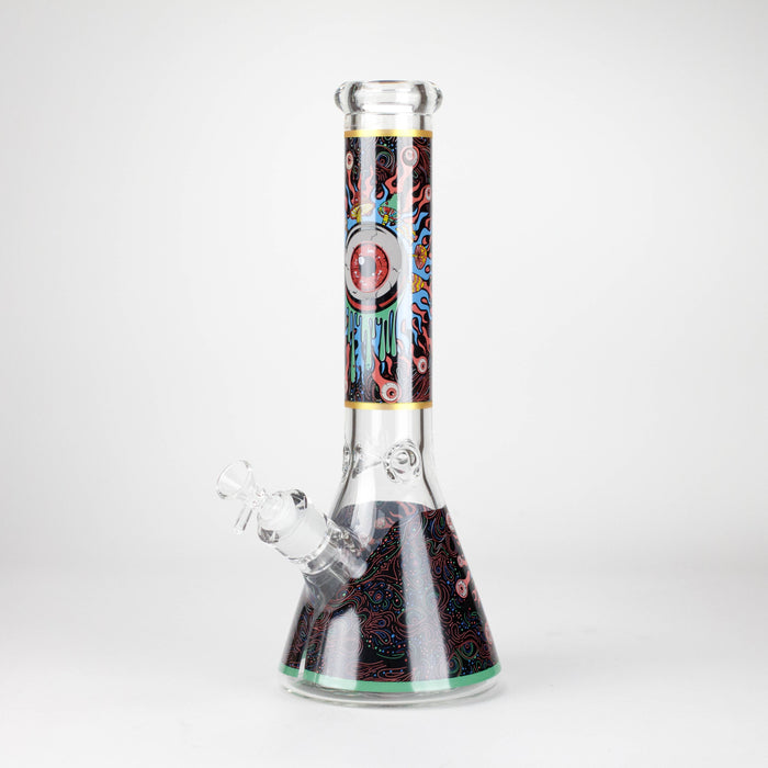 14" Eye Design 7mm Thick Heavy-Duty Glass Beaker Bong Glass Bong 777 Smoke Design4