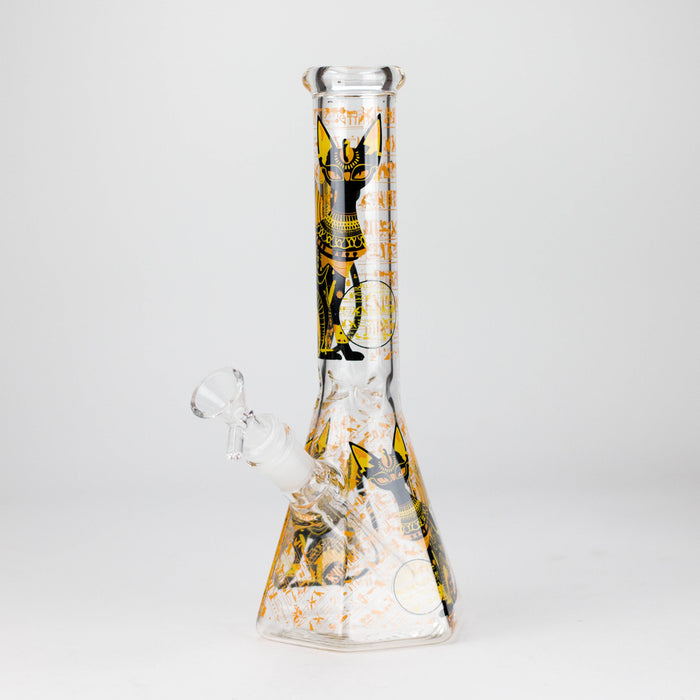 10" Ancient Art Design Glass Beaker Bong Glass Bong 777 Smoke Design1
