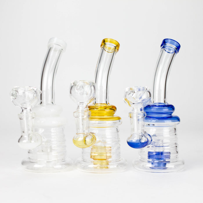6" Assorted Design Stemless Glass Bong Glass Bong Bongzie Smokes