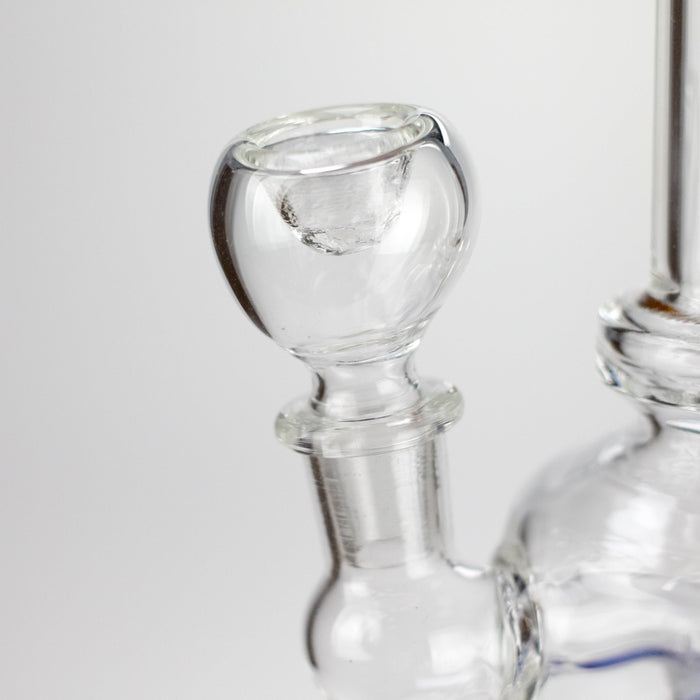 6" Assorted Design Stemless Glass Bong with 14mm Bowl Joint Glass Bong Bongzie Smokes