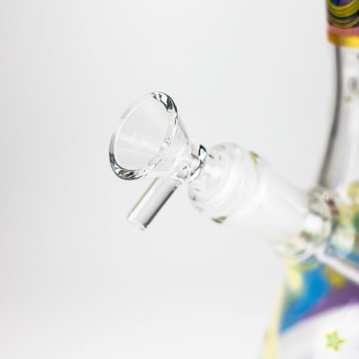 10" Unicorn Design Glass Beaker Bong Glass Bong 777 Smoke
