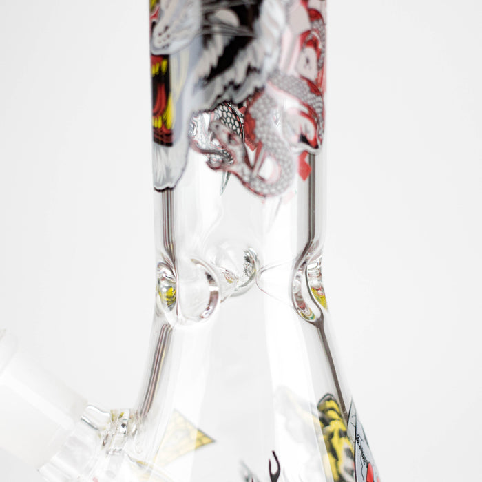 10" Glow-in-the-Dark Monster Design Glass Beaker Bong Glass Bong 777 Smoke