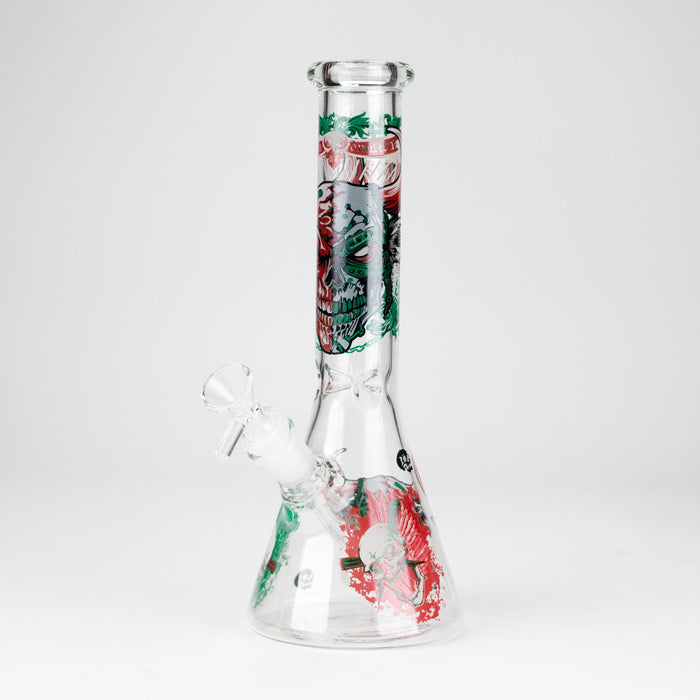 10" Glow-in-the-Dark Monster Design Glass Beaker Bong Glass Bong 777 Smoke Design4