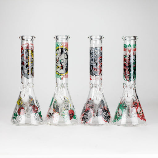 10" Glow-in-the-Dark Monster Design Glass Beaker Bong Glass Bong 777 Smoke
