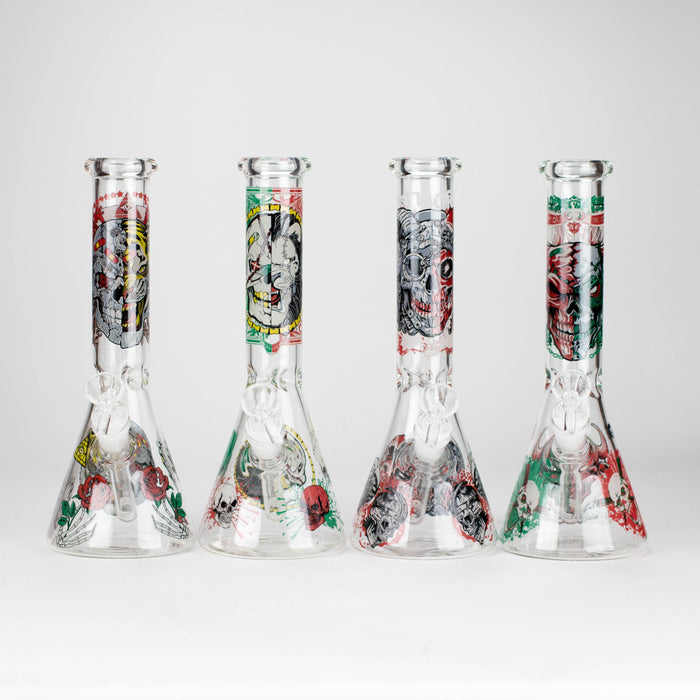 10" Glow-in-the-Dark Monster Design Glass Beaker Bong Glass Bong 777 Smoke