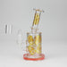 7" 2-in-1 Sugar Skull Design Rig with Perc, Banger & Bowl Included Glass Rig 777 Smoke