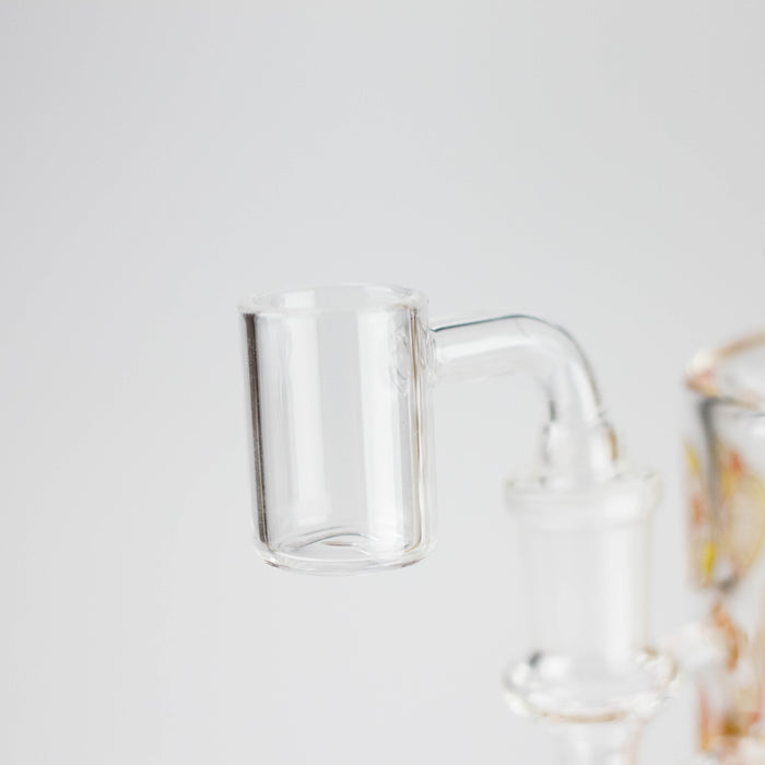 7" 2-in-1 Sugar Skull Design Rig with Perc, Banger & Bowl Included Glass Rig 777 Smoke